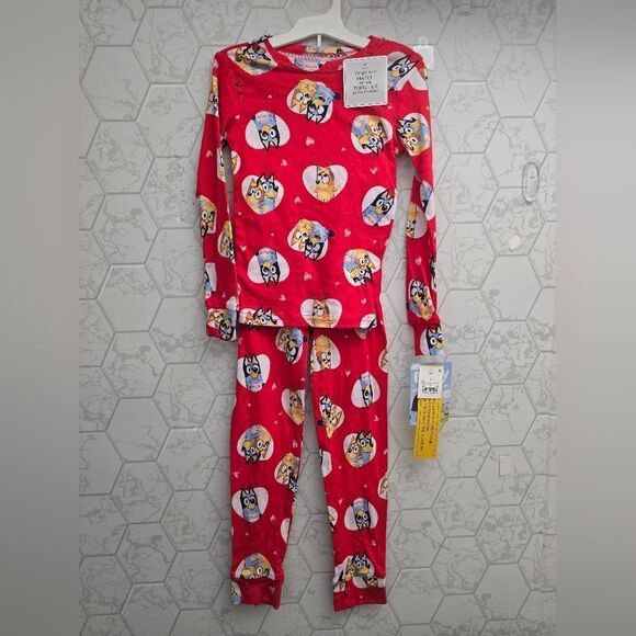 NWT Kids Girl / Boy Spring 2-Piece Bluey & Bingo Pajama Set 100% Cotton - Picture 1 of 9